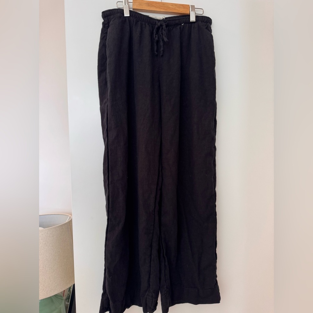 New Abercrombie wide leg linen drawstring pants